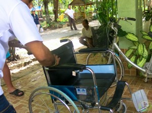 13th Donation of wheel chair